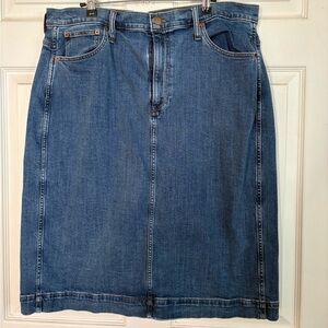 J Crew Factory Denim Midi Skirt